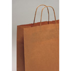 50 Classicbag® Papier-Tragetaschen Toptwist 190 x 80 x 210 braun enggerippt