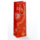 200 TOPLINE exclusive Papier-Tragetaschen 110 x 90 x 360 + 40 Weihnachtsphantasie rot