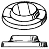VE 3M™ SJ 6115 Bumpon™ selbstklebende Elastikpuffer Top-Hat-Design 4,75 mm x Ø 15,9 mm schwarz