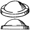 VE 3M™ SJ 6125 Bumpon™ selbstklebende Elastikpuffer Top-Hat-Design 6,35 mm x Ø 15,9 mm schwarz