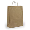 150 Trendbag® Papier-Tragetaschen Toptwist 320 x 140 x 420 Quadro brown